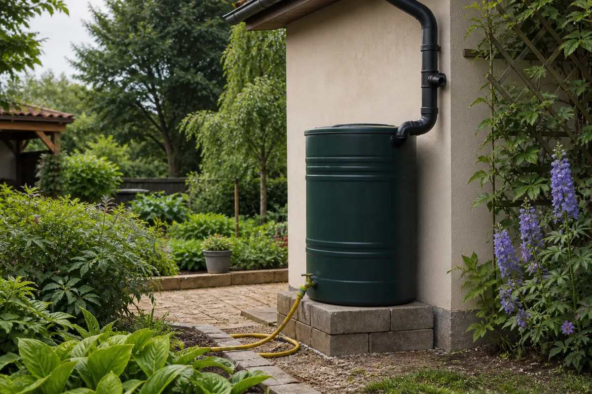 Récupérateur d'eau de pluie au jardin : choisir, dimensionner, installer